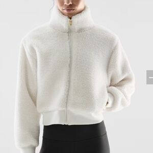 Women's White Sherpa Jacket